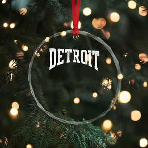 Detroit Michigan City Throwback Design Vintage Crystal Glass Ornament TS11 Print Your Wear