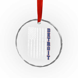 Detroit Michigan State Pride Vintage American Flag Crystal Glass Ornament TS11 Print Your Wear