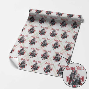Deus Vult Knight Templar Wrapping Paper Roll Crusader Cross TS10 Christmas Plaid Print Your Wear