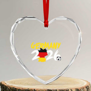 Deutschland Flag German Pride Heart Crystal Glass Ornament Germany Soccer Lover Football Fans TS14 Transparent Glass 3'' Heart Print Your Wear