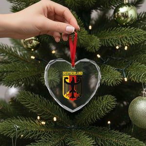 Deutschland German Pride Heart Crystal Glass Ornament Bundesadler Coat of Arms TS11 Print Your Wear