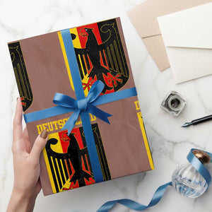 Deutschland German Pride Wrapping Paper Roll Bundesadler Coat of Arms TS11 Mocha Print Your Wear