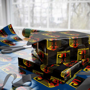 Deutschland German Pride Wrapping Paper Roll Bundesadler Coat of Arms TS11 Black Print Your Wear