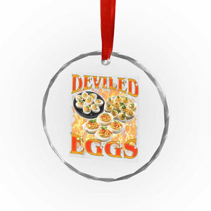 Deviled Eggs Crystal Glass Ornament Vintage 90s Thanksgiving Funny Foodie Bootleg Graphic TS10 Print Your Wear