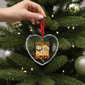 Deviled Eggs Heart Crystal Glass Ornament Vintage 90s Thanksgiving Funny Foodie Bootleg Graphic TS10 Print Your Wear
