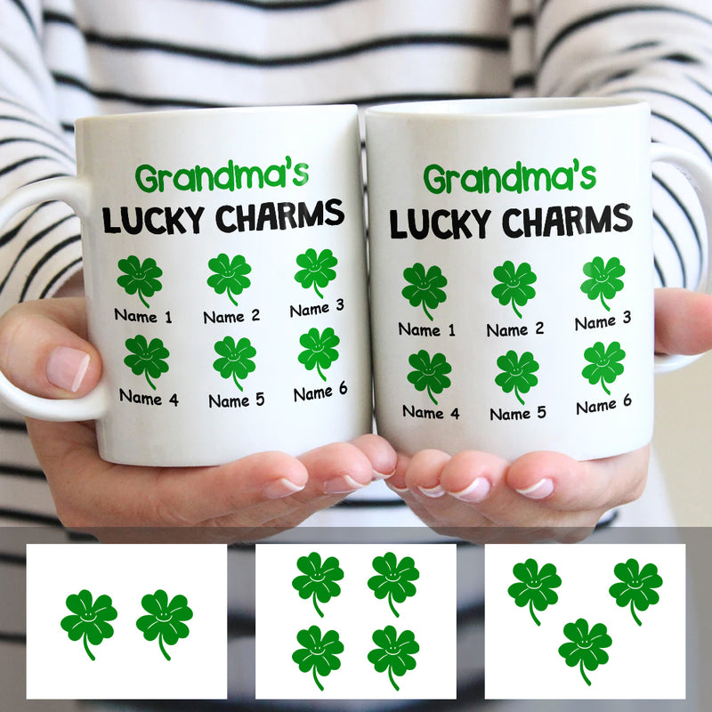 Personalized St Patricks Day Grandma Irish Mug Shamrock Vibes CTM One Size 11oz size Custom - Printyourwear