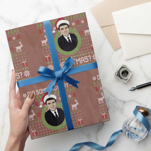 Did Somebody Say Christmas Wrapping Paper Roll Funny 90s Movie Lloyd Xmas TS11 Mocha Print Your Wear