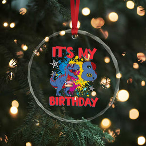 Dino Spider Its My 8th Birthday Crystal Glass Ornament Dinosaur Gift For Boys