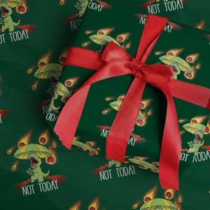 Dinosaur Meteor Shower Astronomy Humor Wrapping Paper Roll Not Today