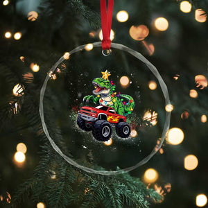 Dinosaur Monster Truck Crystal Glass Ornament TS10 Print Your Wear
