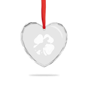 Dinosaur St Patricks Day Shamrock Heart Crystal Glass Ornament Silhouette Boys Toddler Kids TS10 Print Your Wear
