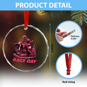 Dirt Bike Girl Crystal Glass Ornament Motocross Racing Women TS14 Print Your Wear