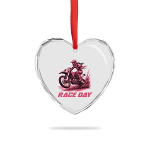 Dirt Bike Girl Heart Crystal Glass Ornament Motocross Racing Women TS14 Print Your Wear
