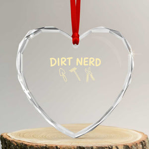 Dirt Nerd Heart Crystal Glass Ornament Funny Gardening Lover Gardener
