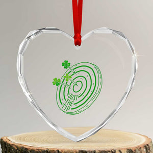 Dirty Humor Dartist St Patricks Day Gift Heart Crystal Glass Ornament Just The Tip TS12 Transparent Glass 3'' Heart Print Your Wear