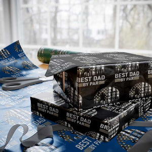 Disc Golf Best Dad By Par Wrapping Paper Roll Funny Sports Golfer Frisbee Camo American Flag TS10 Black Print Your Wear