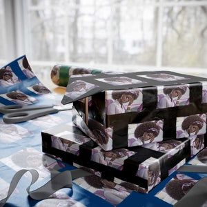 Disgusted Black Doll Meme Wrapping Paper Roll Funny Sassy Reaction Afro Girl With Attitude TS10 Black Print Your Wear