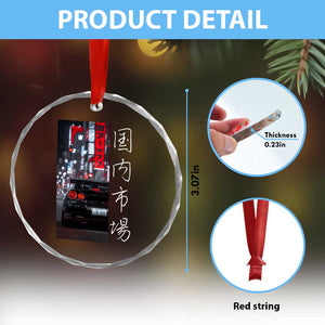 Distress JDM Drift Car Crystal Glass Ornament Distress Japanese Automotive Tuning Car TS10 Print Your Wear