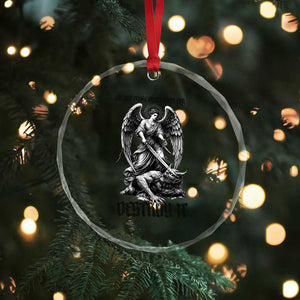 Do Not Make Peace With Evil Crystal Glass Ornament Archangel Saint Michael TS12 Print Your Wear