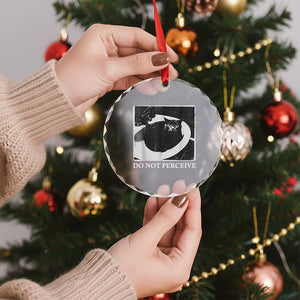 Do Not Perceive Me Funny Meme Cat Lover Crystal Glass Ornament Funny Cat Sarcstic Meme