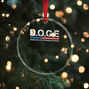 DOGE Department of Government Efficiency Crystal Glass Ornament TS10 Print Your Wear