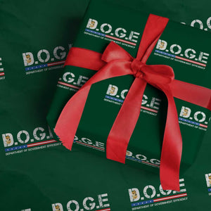 DOGE Department of Government Efficiency Wrapping Paper Roll TS10 Green Print Your Wear