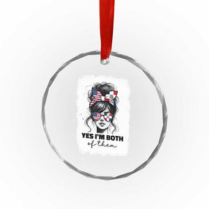 Dominican American Woman Crystal Glass Ornament Yes Im Both Of Them TS10 Print Your Wear