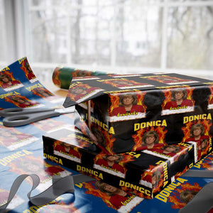 Donica Lewinsky Fire Trump Meme Wrapping Paper Roll Viral Scandal Parody Political Roast Vibes TS02 Black Print Your Wear