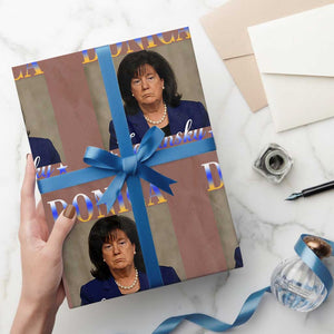 Donica Lewinsky Meme Wrapping Paper Roll Viral Trump Parody Scandal Internet Humor TS02 Mocha Print Your Wear