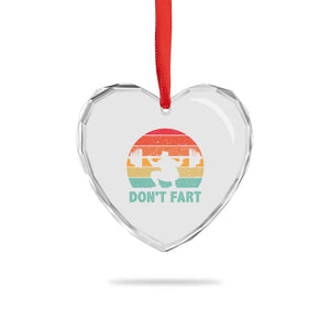 Dont Fart Fitness Gym Workout Weights Squat Humor Heart Crystal Glass Ornament TS11 Print Your Wear