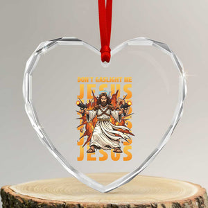 Don't Gaslight Me Jesus Heart Crystal Glass Ornament Funny Princess Cat Christian Meme TS14 Transparent Glass 3'' Heart Print Your Wear