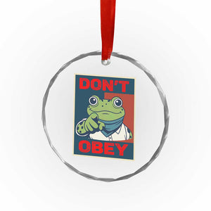 Don't Obey Portland Frog Crystal Glass Ornament Frogs Protest Activism Hope Style Poster Graphic TS02 Print Your Wear