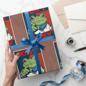 Don't Obey Portland Frog Wrapping Paper Roll Frogs Protest Activism Hope Style Poster Graphic TS02 Mocha Print Your Wear