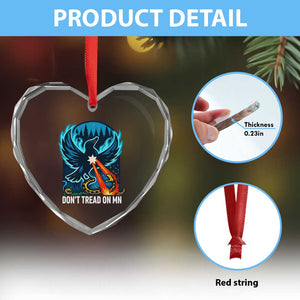 Don’t Tread on MN Minnesota Heart Crystal Glass Ornament Rebel Loon Ice Out Resistance TS02 Print Your Wear