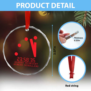 Doomsday Clock Armageddon Crystal Glass Ornament Almost Midnight Always Scrolling TS14 Print Your Wear
