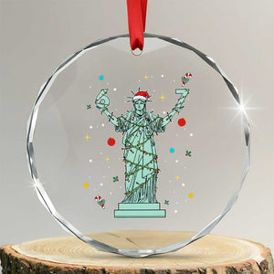 Doot Doot 67 Statue Of Liberty Crystal Glass Ornament Funny Gen Alpha 67 Trend Christmas Gift TS12 Transparent Glass 3'' Circle Print Your Wear