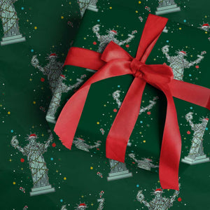 Doot Doot 67 Statue Of Liberty Wrapping Paper Roll Funny Gen Alpha 67 Trend Christmas Gift TS12 Green Print Your Wear