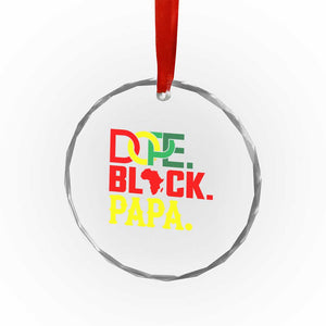 Dope Black Papa Crystal Glass Ornament Melanin King Fathers Day Gift