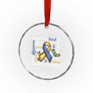 Down Syndrome Awareness Crystal Glass Ornament Rock Your Socks Different Not Less TS10 Print Your Wear