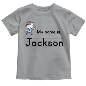 Custom Personalized Kids Name T Shirt Kindergarten Back To School My Name Is CTM02 Print Your Wear