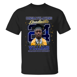 Custom Photo Personalized Graduation Shirt 2024 Graduate Congratulations Gifts CTM02 T Shirt Custom - Printyourwear