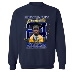 Custom Photo Personalized Graduation Shirt 2024 Graduate Congratulations Gifts CTM02 Sweater Custom - Printyourwear