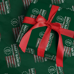 Draft Barron Wrapping Paper Roll Anti War Send Barron Viral Internet Meme TS14 Green Print Your Wear