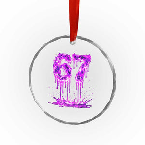 Drip Fire Flame Six Seven Crystal Glass Ornament Trendy Meme Gift TS12 Print Your Wear