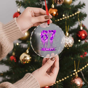 Drip Fire Flame Six Seven Crystal Glass Ornament Trendy Meme Gift TS12 Print Your Wear