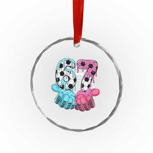Drip Soccer Six Seven Meme Crystal Glass Ornament Funny Gen Alpha Slang TS12 Print Your Wear