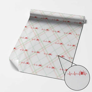 Drums Heartbeat Wrapping Paper Roll Drummer Percussionist TS10 Christmas Plaid Print Your Wear