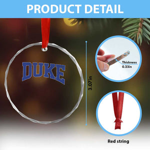 Duke Bold Script Name Sports Fans Crystal Glass Ornament TS11 Print Your Wear