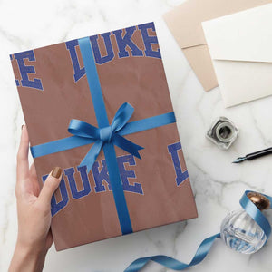 Duke Bold Script Name Sports Fans Wrapping Paper Roll TS11 Mocha Print Your Wear