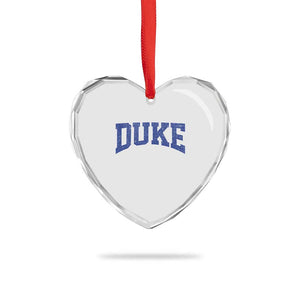 Duke Bold Script Name Sports Fans Heart Crystal Glass Ornament TS11 Print Your Wear